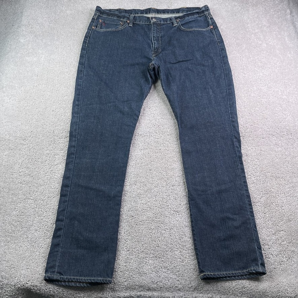Polo Ralph Lauren Jeans Mens 40x32 Blue Slim Fit 381 Dark Wash Cotton Denim